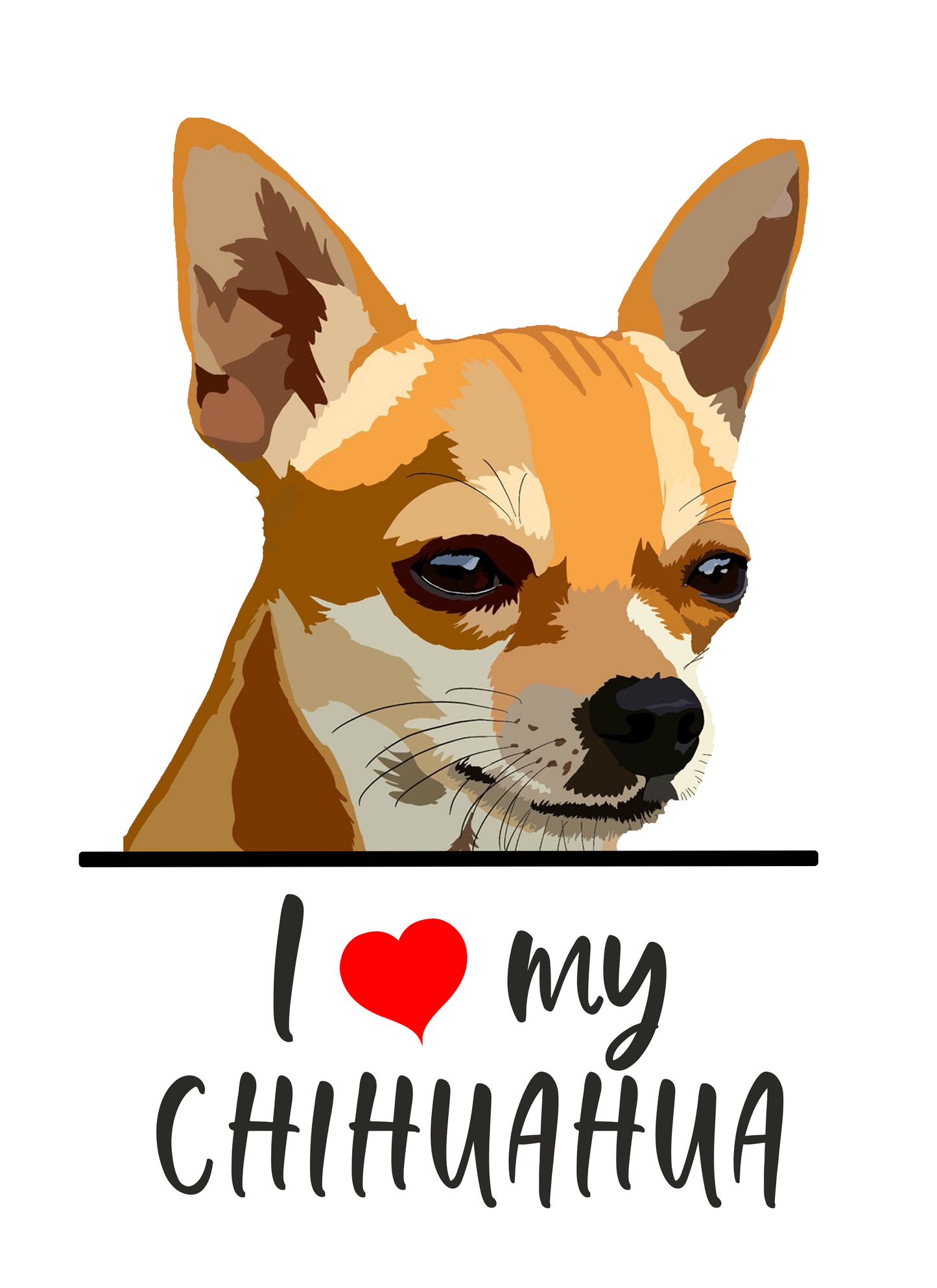 I Love My Chihuahua Sticker - 3