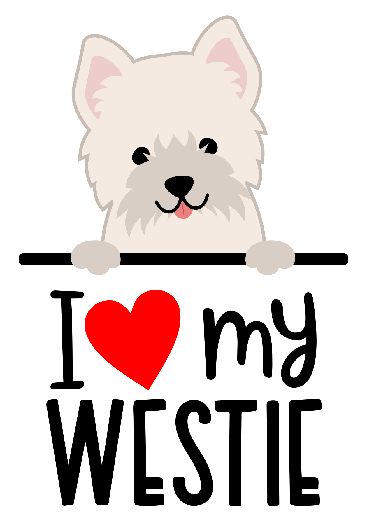 I Love My Westie Sticker