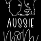 Aussie Mom or Custom Name- Vinyl Decal