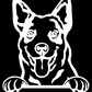 Australian Cattle Dog Peeking - Vinyl Decal