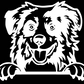 Australian Shepherd Peeking - Vinyl Decal