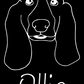 Basset Hound Mom or Custom Name  - Vinyl Decal