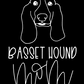 Basset Hound Mom or Custom Name  - Vinyl Decal