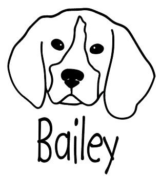 Beagle Mom or Custom Name - Vinyl Decal