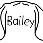 Beagle Mom or Custom Name Ears - Vinyl Decal