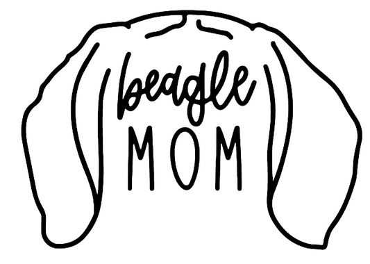 Beagle Mom or Custom Name Ears - Vinyl Decal