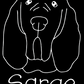 Bloodhound Custom Name - Vinyl Decal