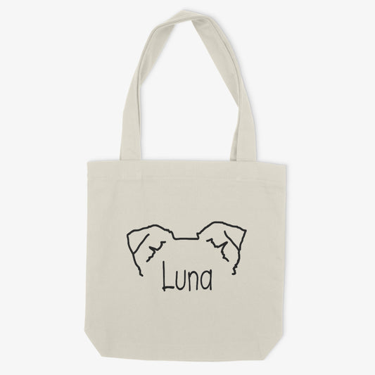 Border Collie Mom or Custom Name Ears - Tote