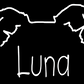 Border Collie Mom or Custom Name Ears - Vinyl Decal
