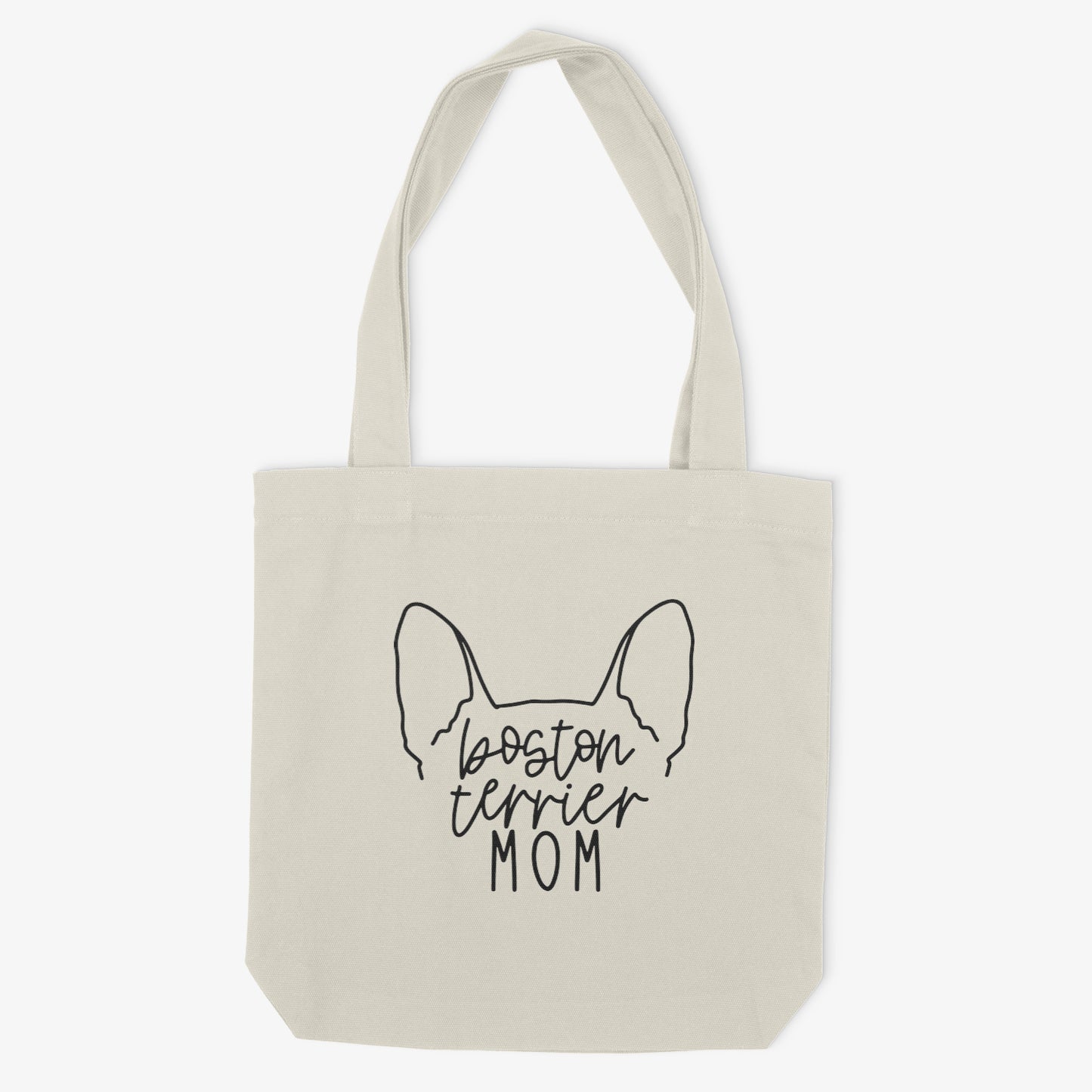 Boston Terrier Mom or Custom Name Ears - Tote