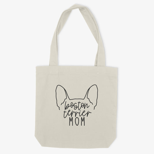 Boston Terrier Mom or Custom Name Ears - Tote