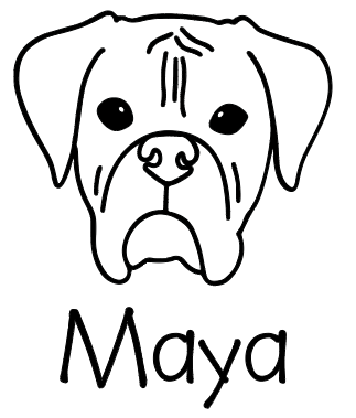 Boxer Mom or Custom Name - Vinyl Decal