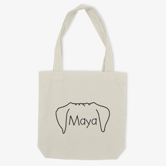 Boxer Mom or Custom Name Ears - Tote