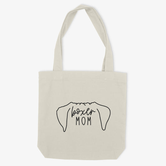 Boxer Mom or Custom Name Ears - Tote