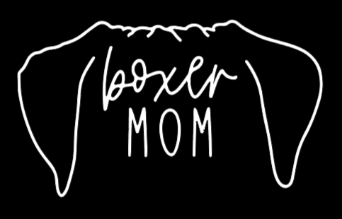 Boxer Mom or Custom Name Ears - Vinyl Decal