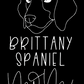 Brittany Spaniel Mom or Custom Name - Vinyl Decal