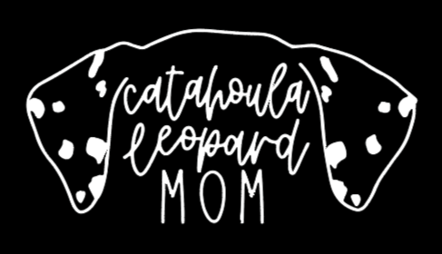 Catahoula Leopard Mom or Custom Name Ears - Vinyl Decal