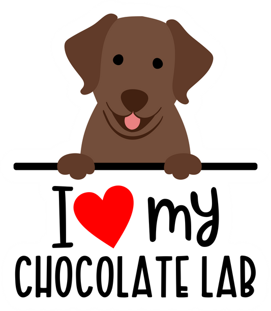 I Love My Chocolate Lab Sticker