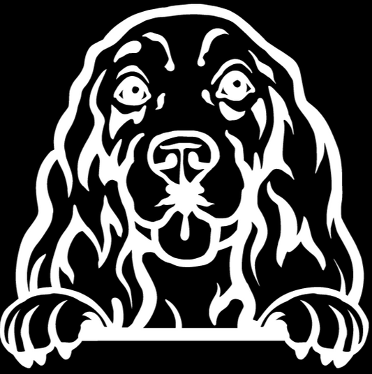 Cocker Spaniel Peeking - Vinyl Decal