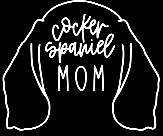 Cocker Spaniel Mom or Custom Name Ears - Vinyl Decal