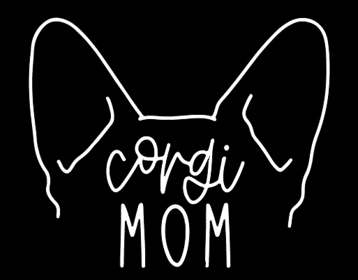 Corgi Mom or Custom Name Ears - Vinyl Decal