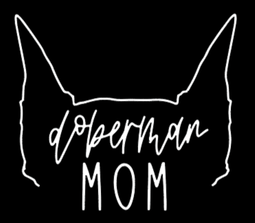 Doberman Mom or Custom Name Ears - Vinyl Decal