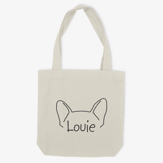 French Bulldog Mom or Custom Name Ears - Tote