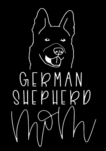 German Shepherd Mom or Custom Name - Vinyl Decal