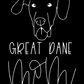 Great Dane Mom or Custom Name - Vinyl Decal