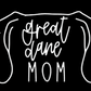Great Dane Mom or Custom Name Ears - Vinyl Decal