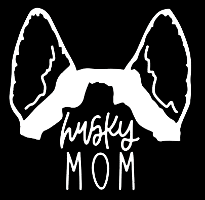 Husky Mom or Custom Name Ears - Vinyl Decal