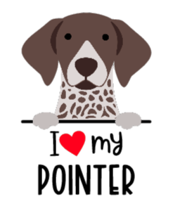 I Love My Pointer - Sticker