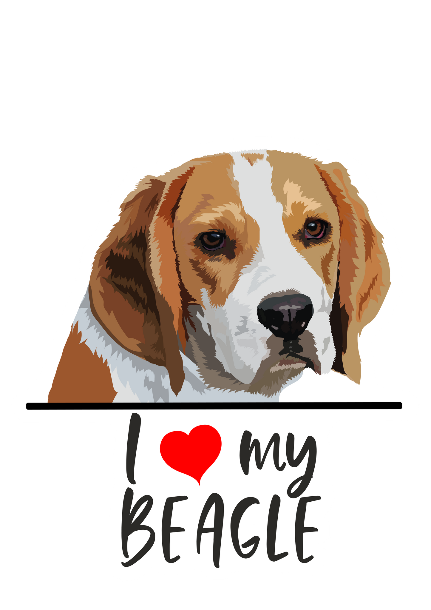 I Love My Beagle Sticker #2