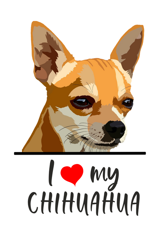 I Love My Chihuahua Sticker - 3