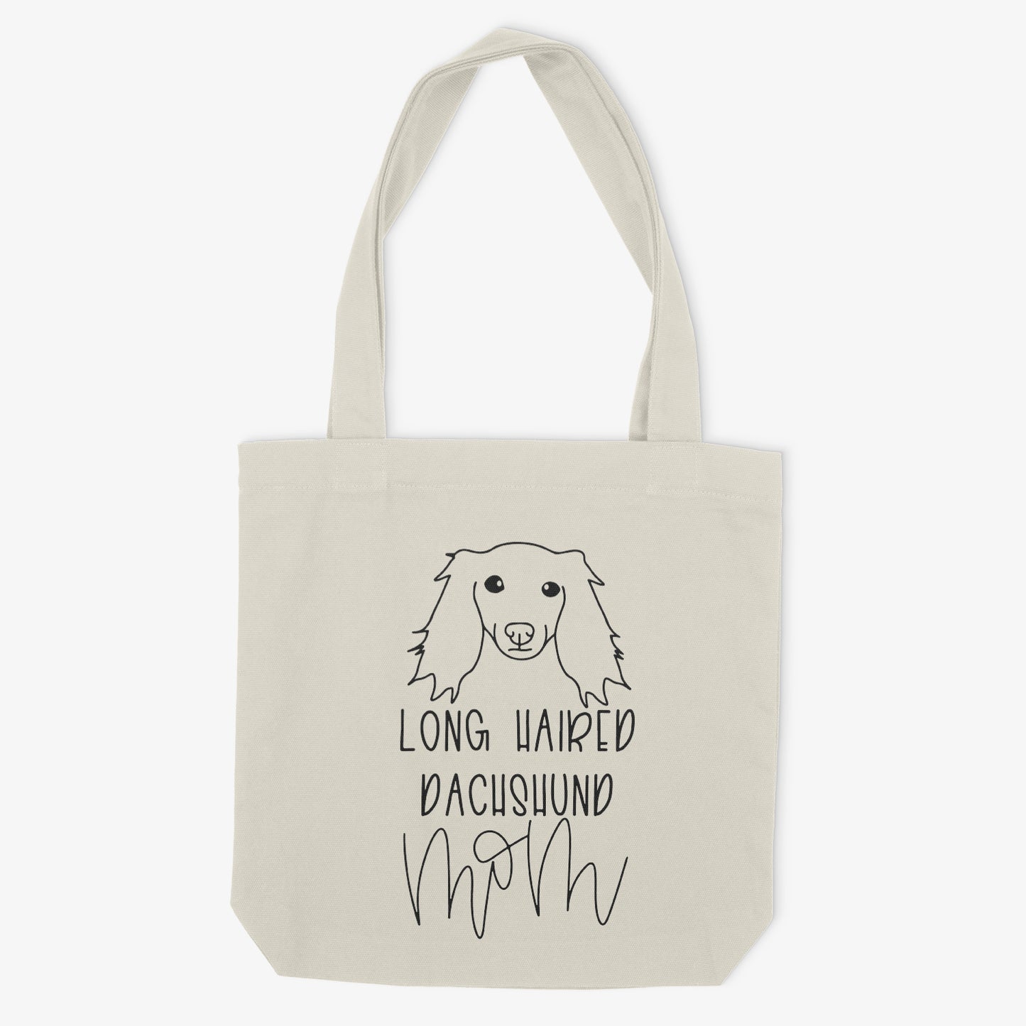 Long Haired Dachshund Mom or Custom Name - Tote