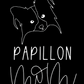 Papillon Mom or Custom Name - Vinyl Decal