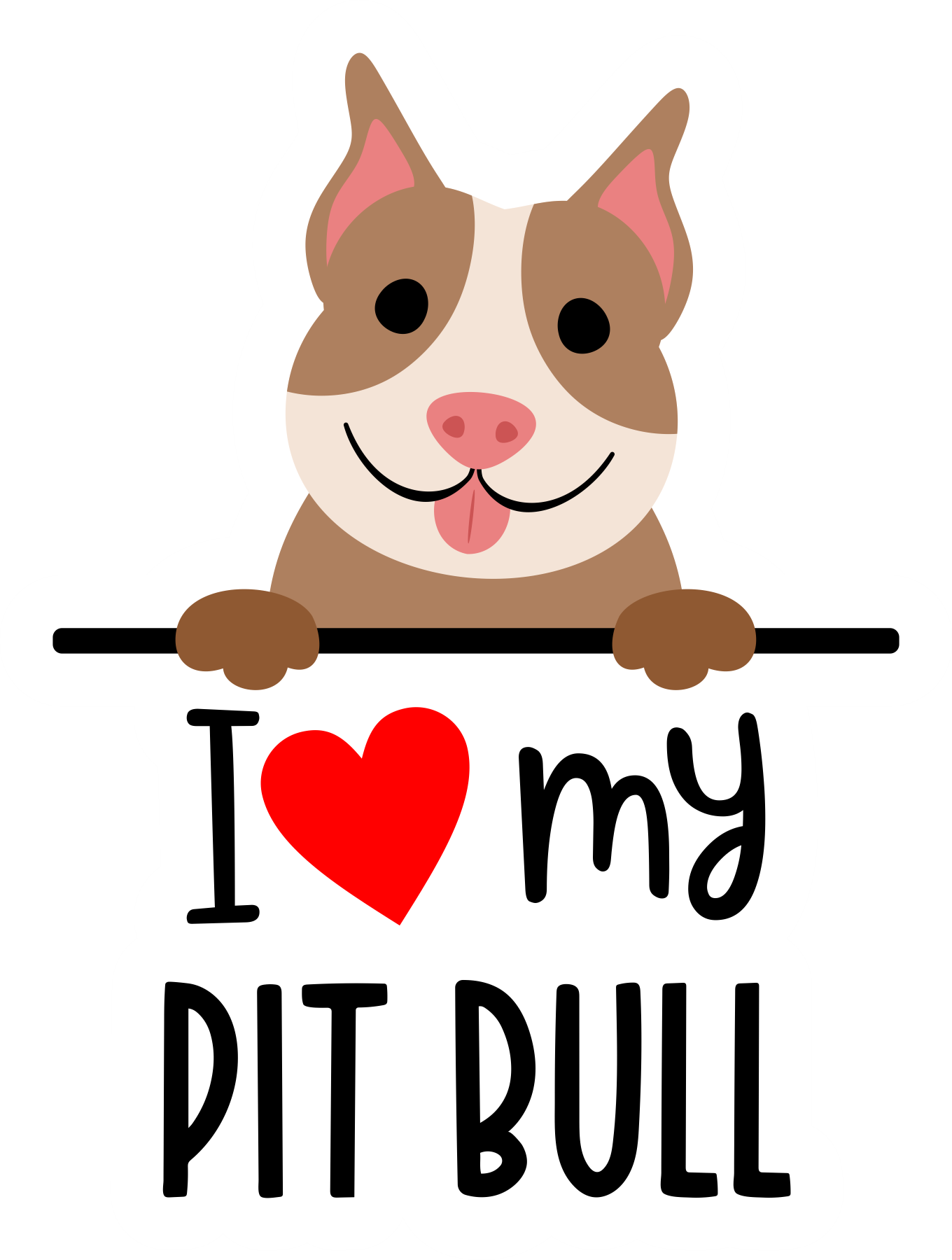 I Love My Pitbull Sticker