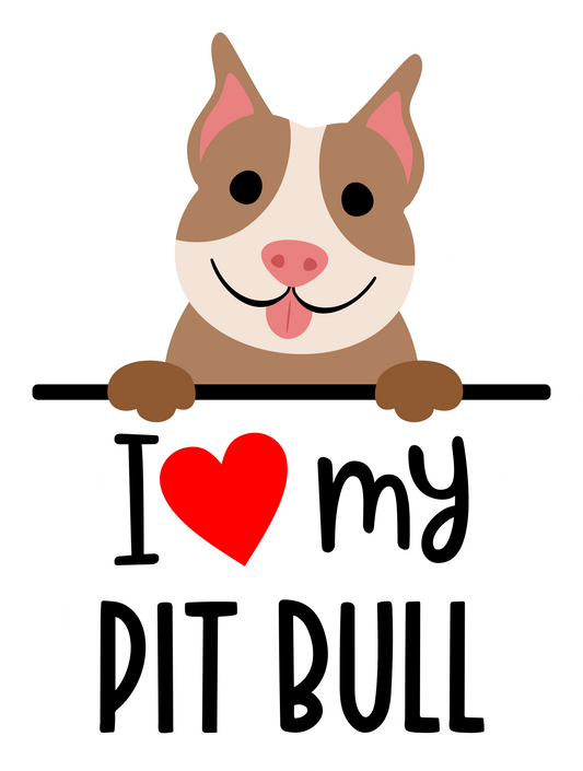 I Love My Pitbull Sticker