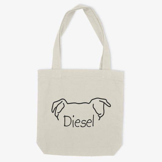 Pitbull Mom or Custom Name Ears - Tote