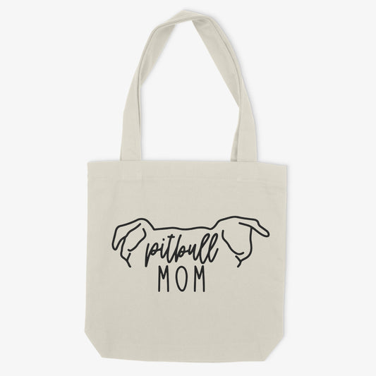 Pitbull Mom or Custom Name Ears - Tote