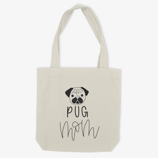 Pug Mom or Custom Name - Tote