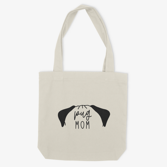 Pug Mom or Custom Name Ears - Tote