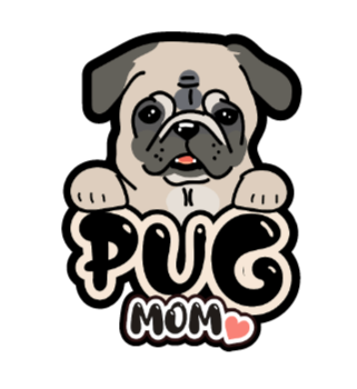 Pug Mom Sticker