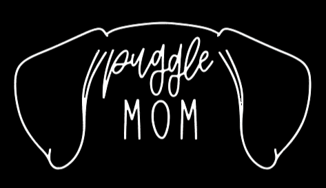 Puggle Mom or Custom Name Ears - Vinyl Decal