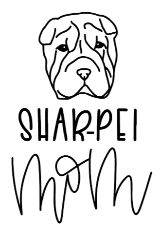 Shar-Pei Mom or Custom Name - Vinyl Decal