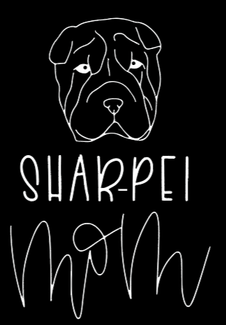 Shar-Pei Mom or Custom Name - Vinyl Decal