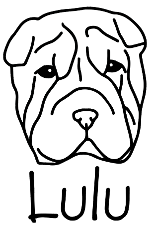 Shar-Pei Mom or Custom Name - Vinyl Decal