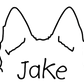 Shepsky Mom or Custom Name Ears - Vinyl Decal