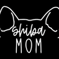 Shiba Mom or Custom Name Ears - Vinyl Decal