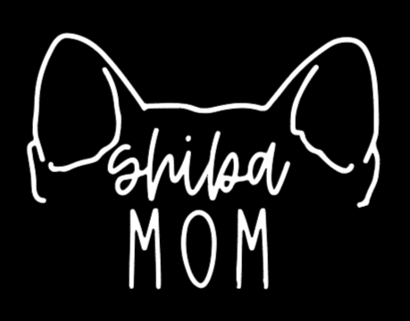 Shiba Mom or Custom Name Ears - Vinyl Decal